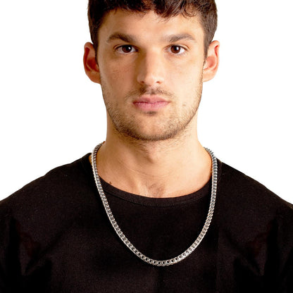 Men's 7mm Rounded Franco Chain Stainless Steel Necklace - 26"