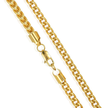 Men's 7mm Rounded Franco Chain Stainless Steel Necklace - 26"