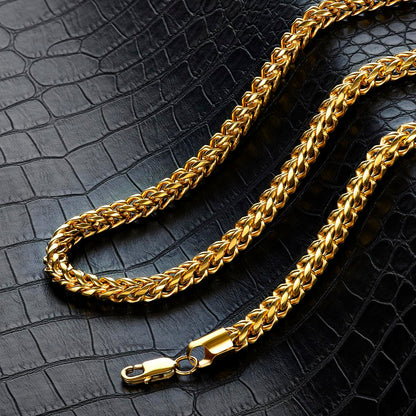 Men's 7mm Rounded Franco Chain Stainless Steel Necklace - 26"