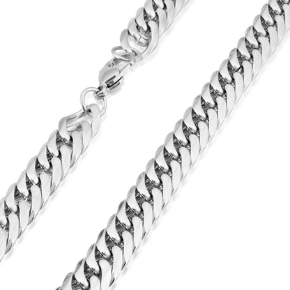 Men's Bracelet and Necklace Stainless Steel Curb Chain Set