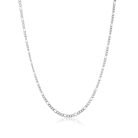 Men's Polished Figaro Chain Stainless Steel Necklace