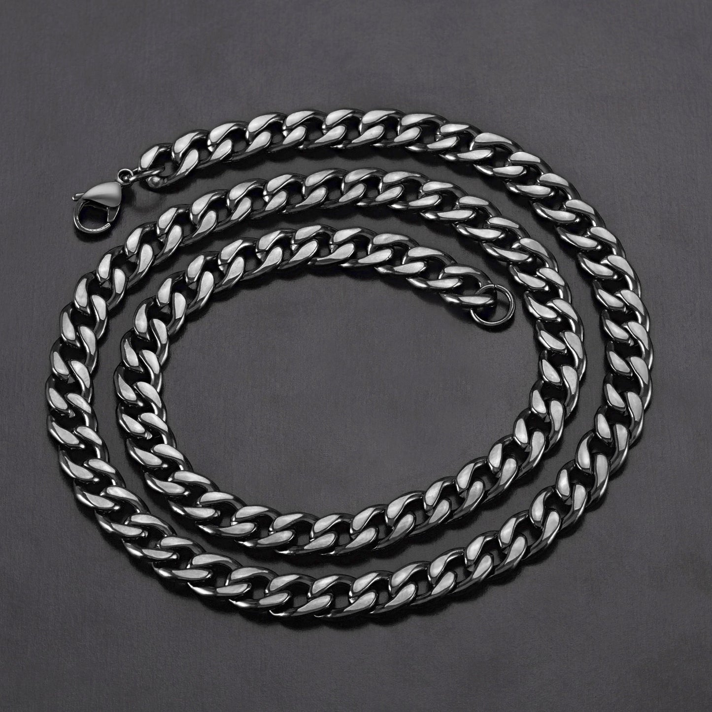 Men's Polished Curb Chain Stainless Steel Necklace