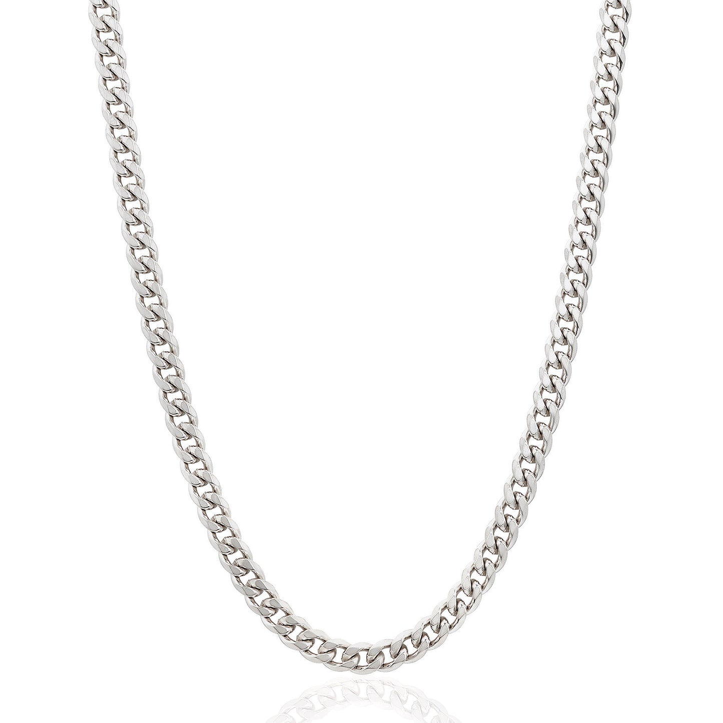Invicta Jewelry Men's Beveled Edge Curb Chain Stainless Steel Necklace