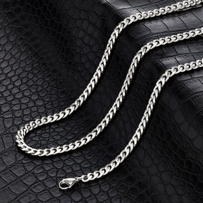 Invicta Jewelry Men's Franco Bracelet and Curb Necklace Chain Set