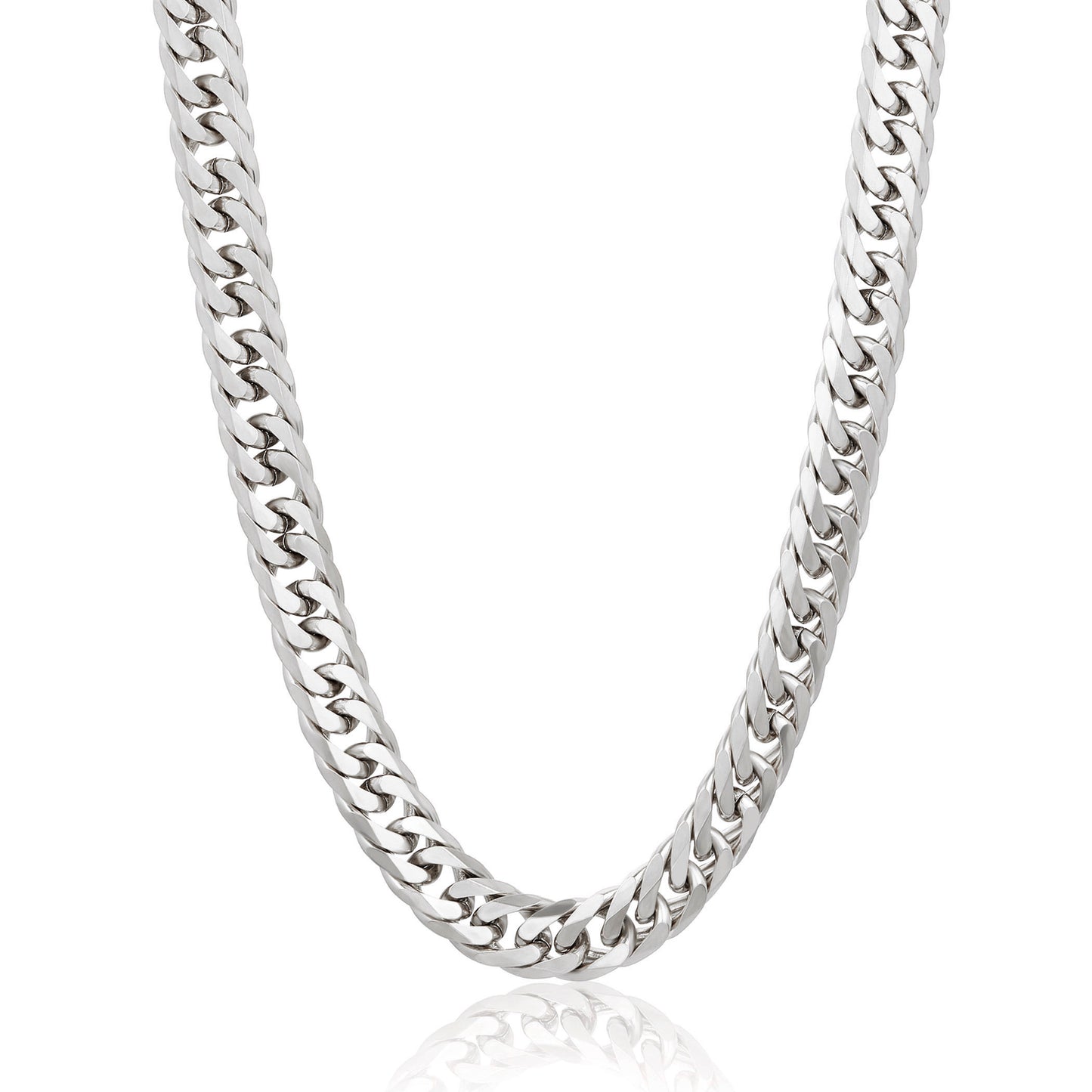 Invicta Jewelry Men's Double Curb Steel Chain Necklace
