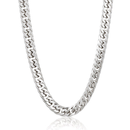 Invicta Jewelry Men's Double Curb Steel Chain Necklace