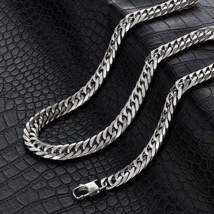Invicta Jewelry Men's Double Curb Chain Bracelet and Necklace Set