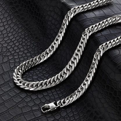 Crucible Jewelry Double Curb Steel Chain Necklace