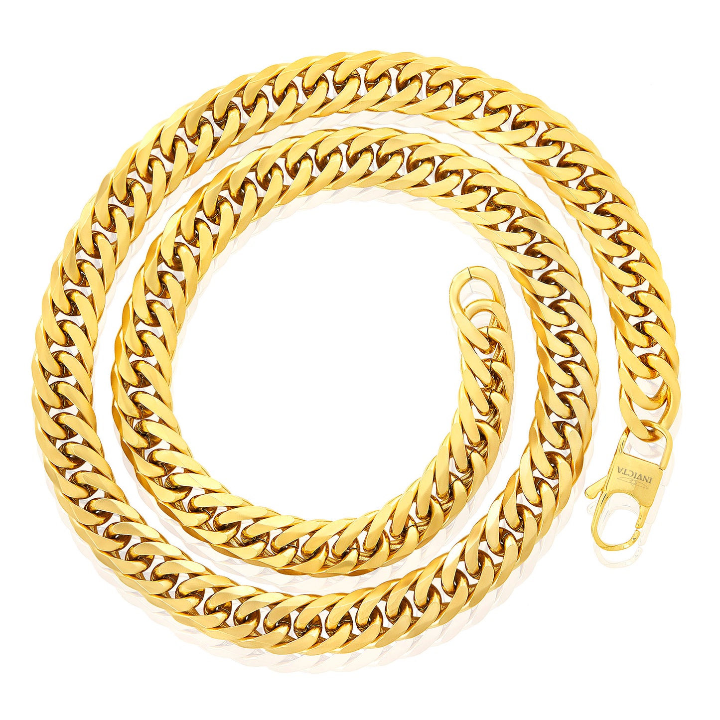 Invicta Jewelry Men's Double Curb Chain Bracelet and Necklace Set