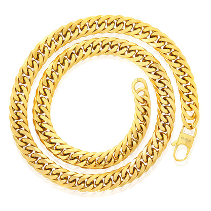 Invicta Jewelry Men's Double Curb Chain Bracelet and Necklace Set