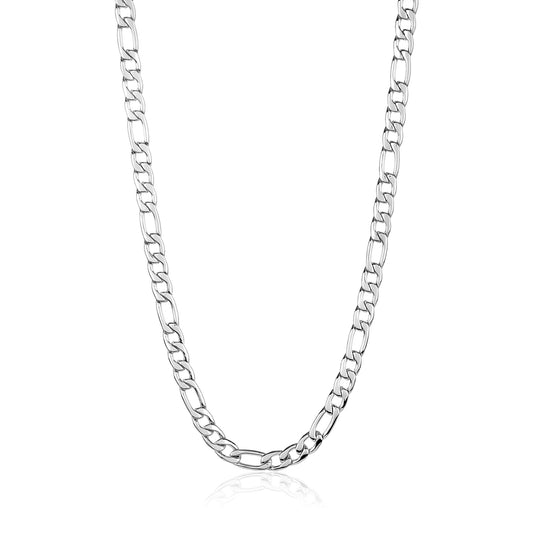 Crucible Jewelry Polished Figaro Chain Necklace