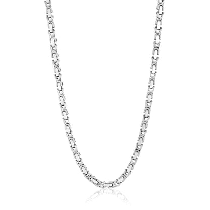 Invicta Jewelry Men's Polished Byzantine Chain Necklace