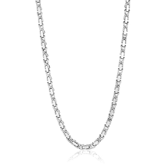 Men's Polished Byzantine Chain Necklace