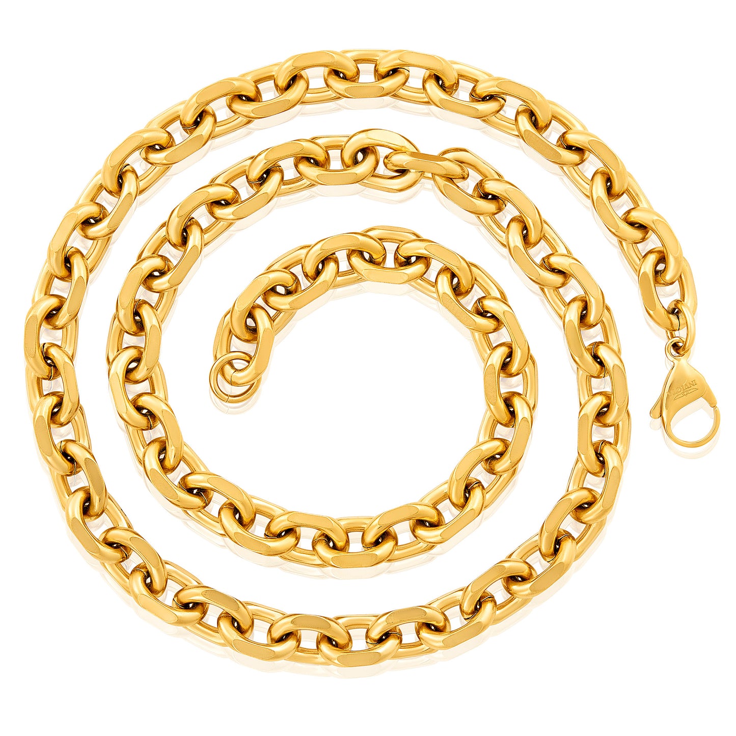 Crucible Jewelry Knife Edge Oval Link Chain Bracelet and Necklace Set