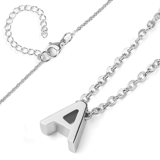 ELYA Women's Polished Initial Stainless Steel Necklace
