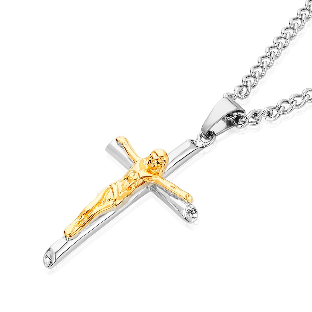 Crucible Crucifix Cross Stainless Steel Pendant