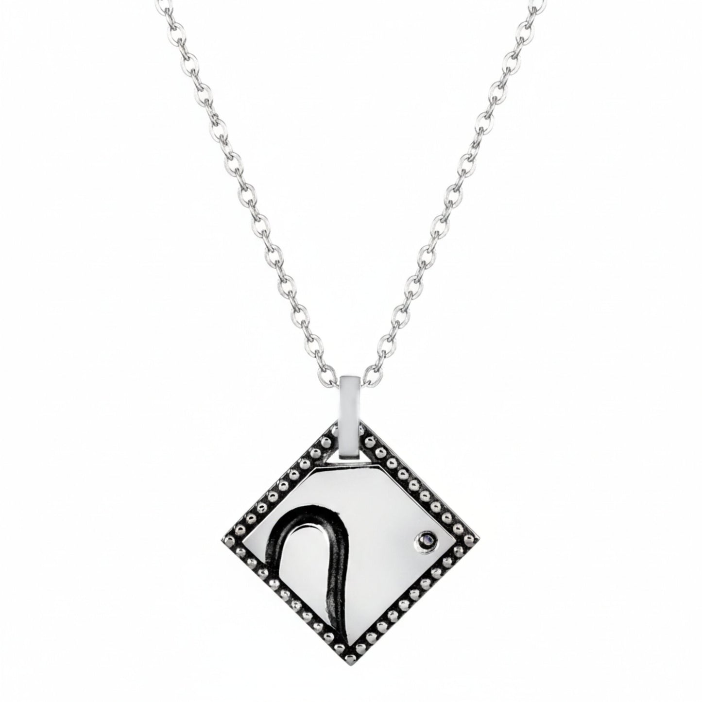 Women's Cubic Zirconia Half Heart Best Friend Stainless Steel Necklace - 18"