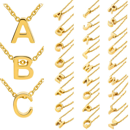 Women's 50 Piece Stainless Steel Initial Charm Necklace Pack