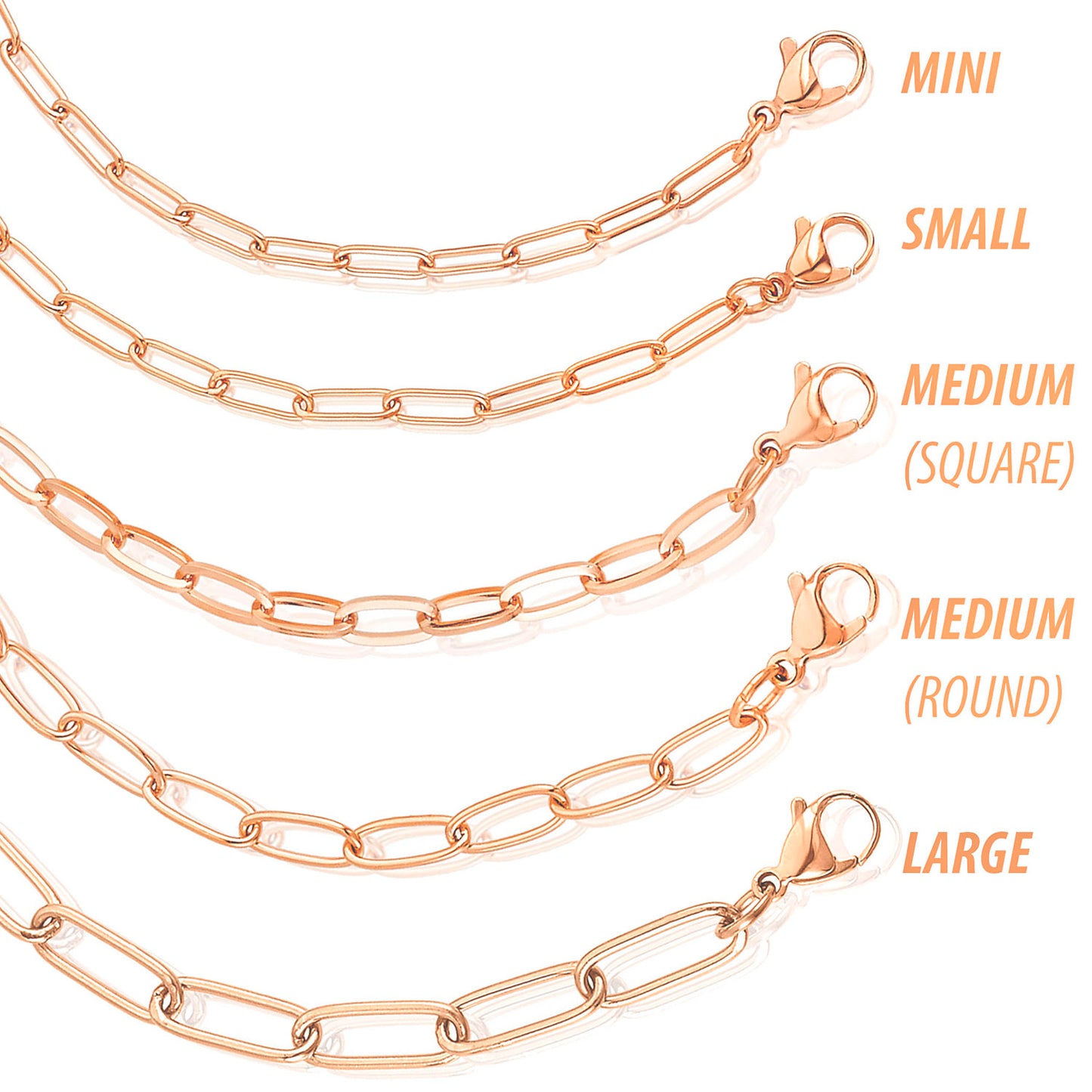 ELYA Flat Square Medium 5mm Paperclip Bracelet - 8.5"