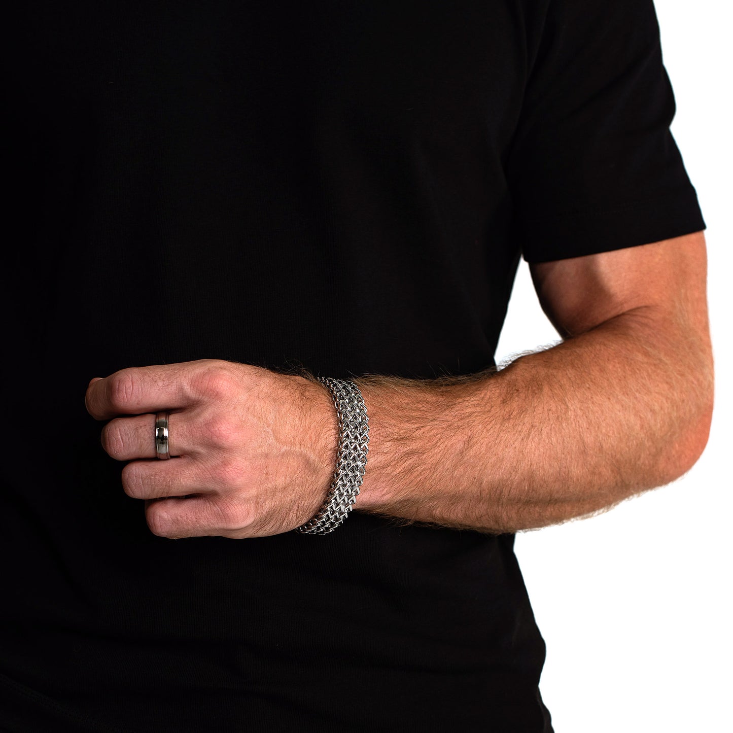 Polished Grooved Tungsten Carbide Wedding Band Ring (7mm Wide)