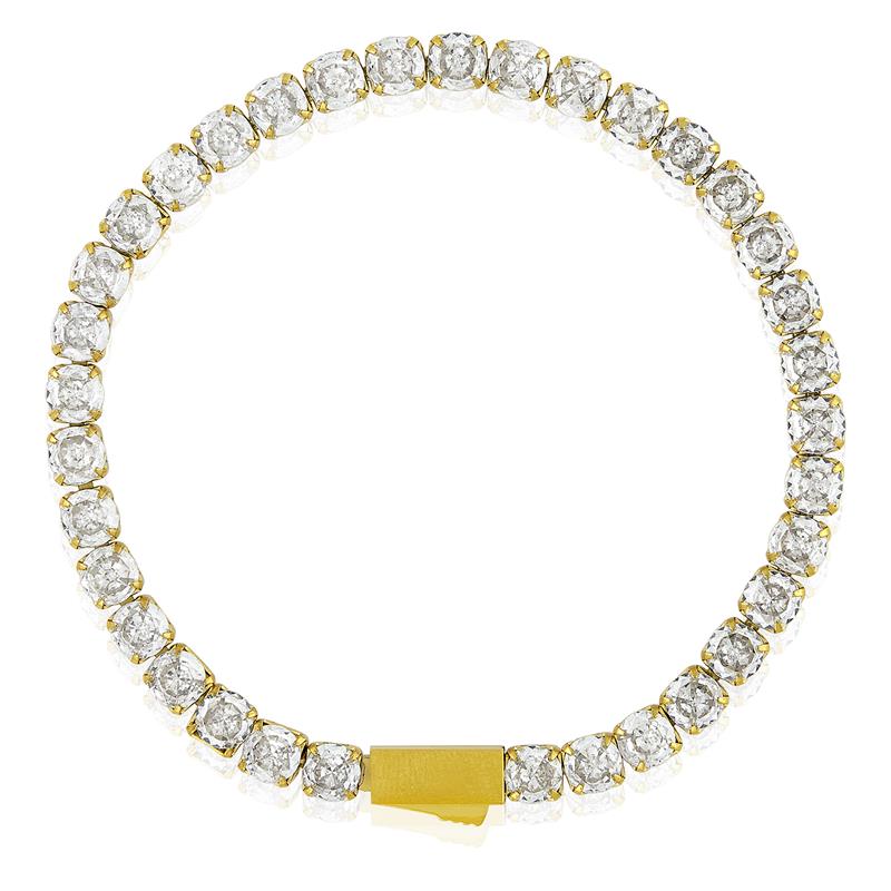 18k Gold Plated 5mm Simulated Diamond Tennis Bracelet