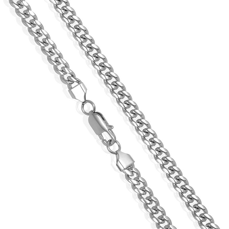 Crucible Los Angeles 7mm Stainless Steel Rounded Curb Chain 26 Inches