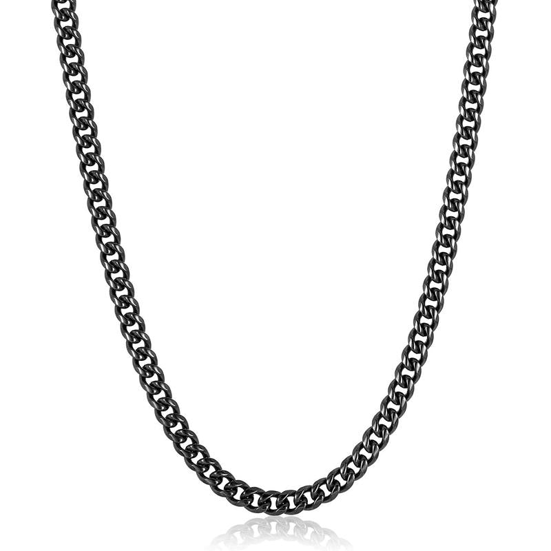 Crucible Los Angeles 7mm Stainless Steel Rounded Curb Chain 26 Inches