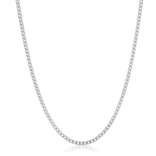 3mm Stainless Steel Rounded Franco Chain 22 Inches