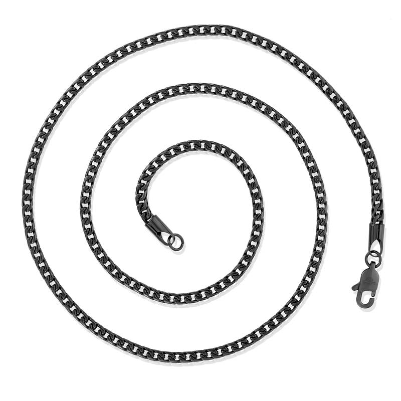 3mm Stainless Steel Rounded Franco Chain 22 Inches