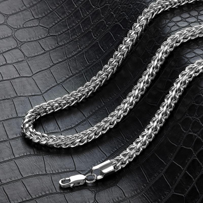Crucible Los Angeles 7mm Stainless Steel Rounded Franco Chain 26 Inches