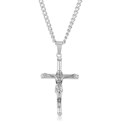 Crucible Crucifix Cross Stainless Steel Pendant