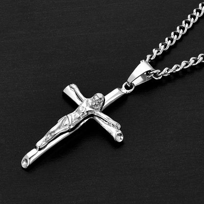 Crucible Crucifix Cross Stainless Steel Pendant
